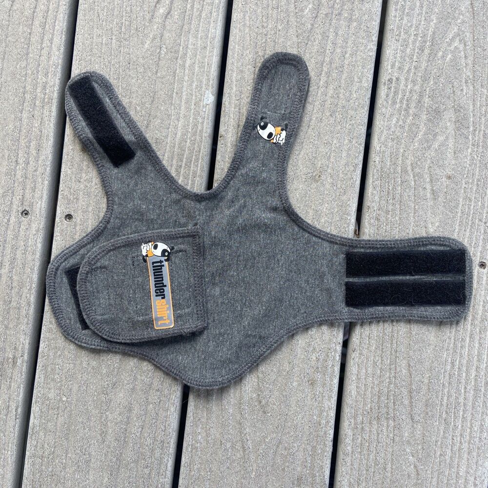 Thundershirt Original Dark Gray Size XXS With Insanely Calm Thunder Patch